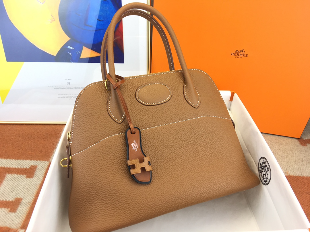 에르메스 볼리드31 골드브라운 금장 토고가죽